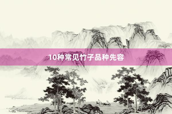 10种常见竹子品种先容